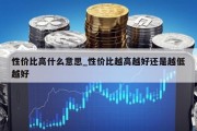 性价比高什么意思_性价比越高越好还是越低越好