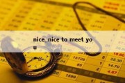 nice_nice to meet you